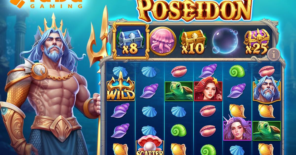 giros grátis, multiplicadores de até 500x no jogo bônus: conheça “poseidon”, novo jogo de slot da tada gaming