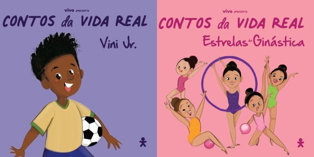 vivo lança coleção de livros infantis inspirados em vini jr., rafaela silva, gabriel medina e italo ferreira