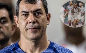 câmera flagra carille apático em gol de otero e nem acesso do santos evita crítica: "está com cagan****"