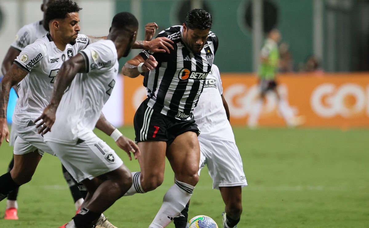 atlético mg 'segura' o botafogo, e consegue empate com um a menos durante maior parte do jogo