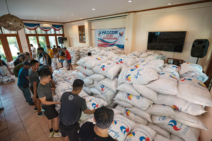 pagcor provides aid for typhoon ofel victims