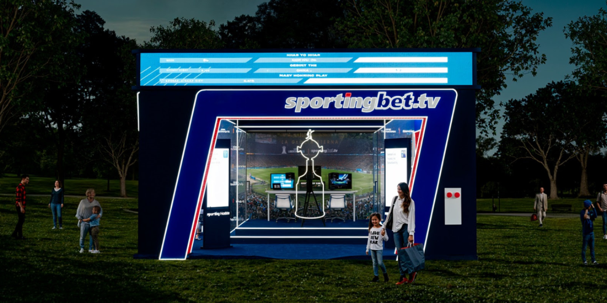 sportingbet ativa patrocínio à libertadores com estande em fanzone e ação digital em preto e branco