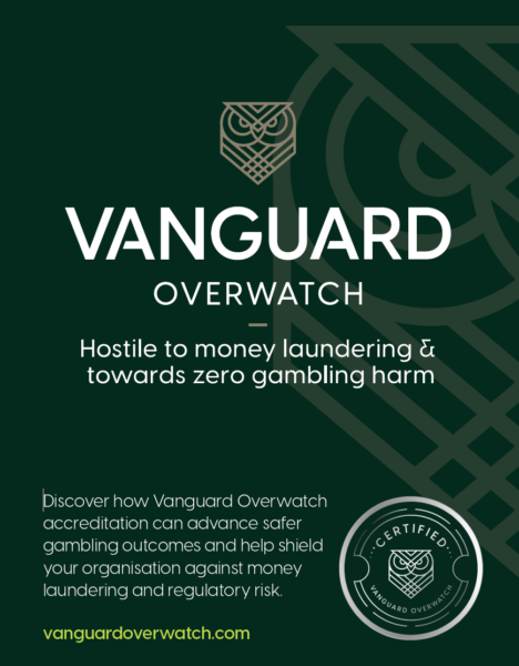 vanguard overwatch is hardening gaming venues against financial crime and working towards minimising gambling harm