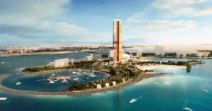 wynn al marjan island: 55% of structural concrete complete
