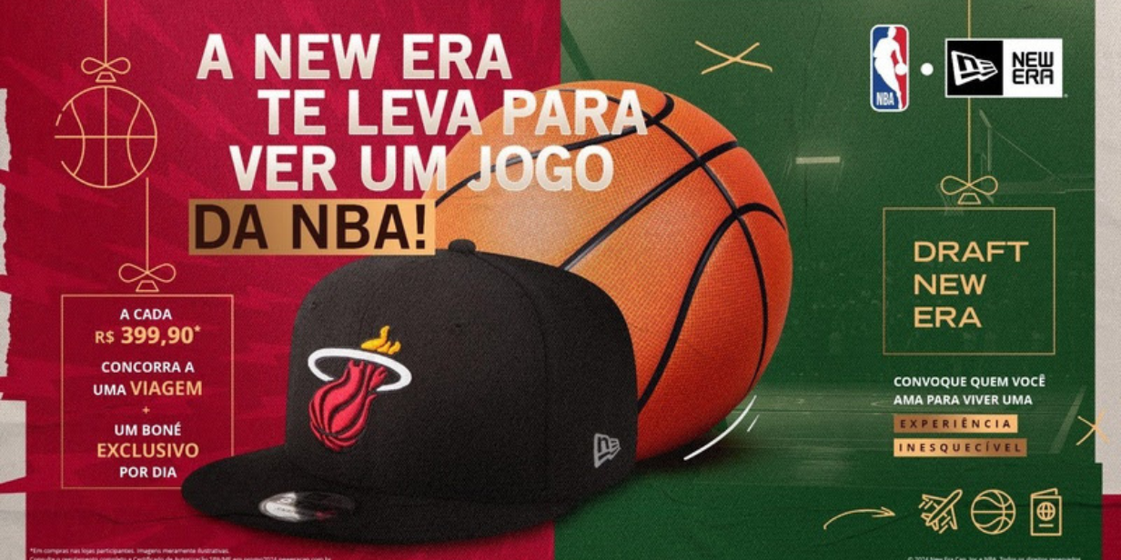 new era e nba lançam promoção para levar torcedor a ver jogo do miami heat nos eua