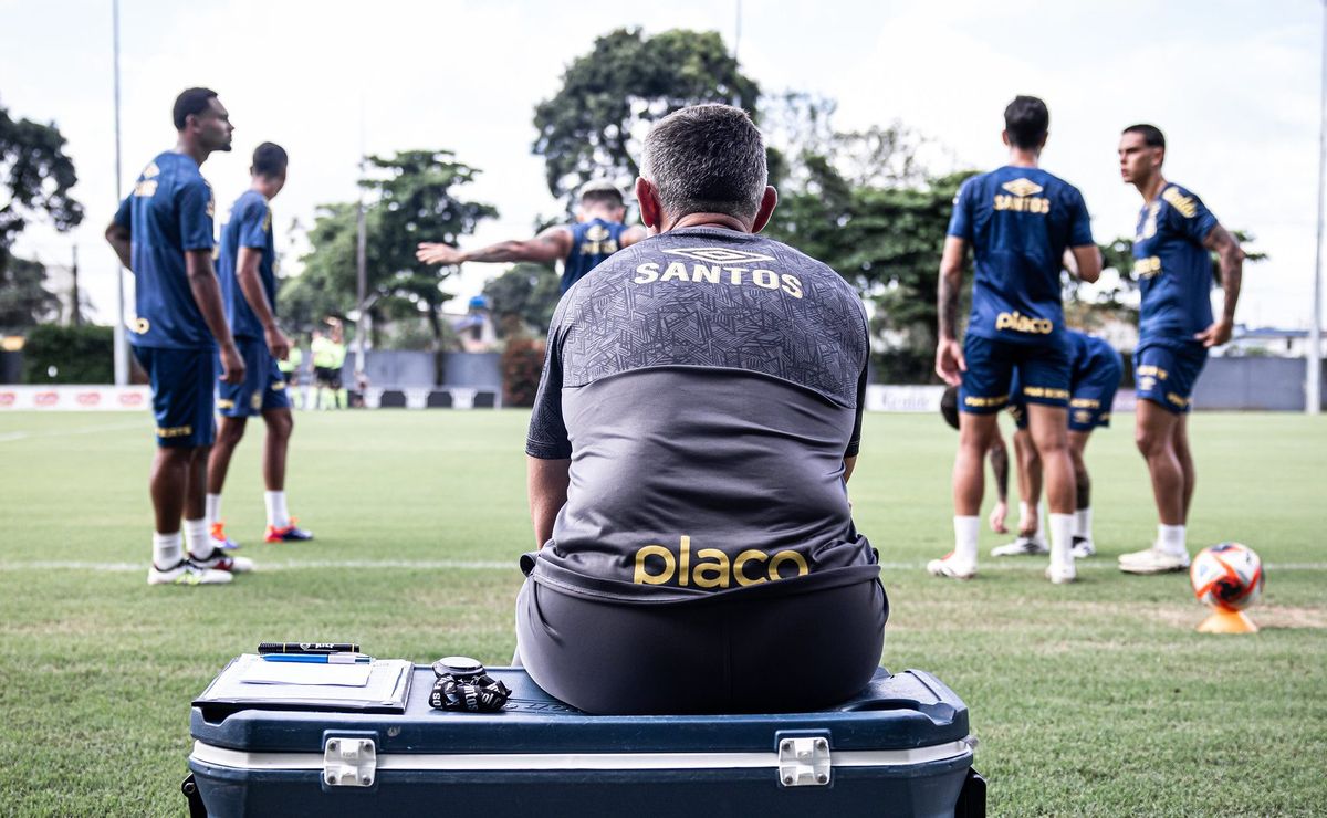 pedro caixinha está incomodado no santos após zagueiro luisão chegar fora de forma