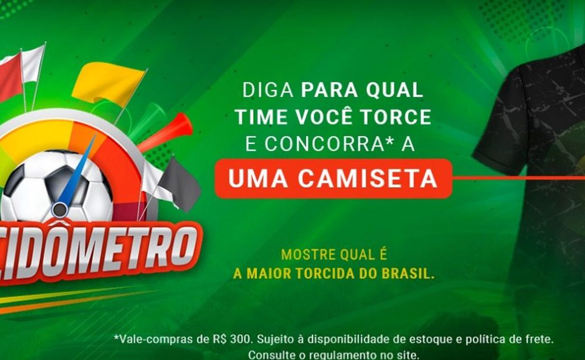 torcidômetro: participe e concorra a camisas do seu time todos os dias