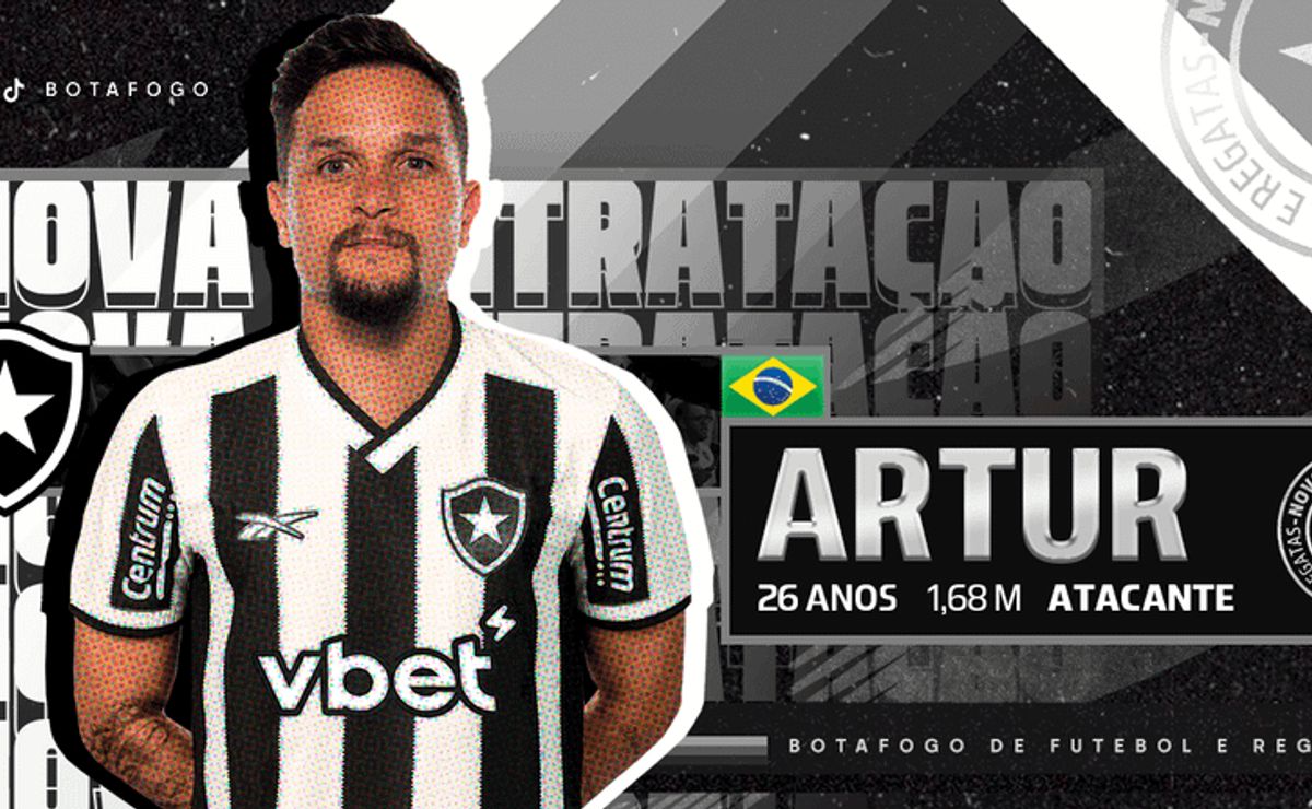 botafogo anuncia contratação de atacante artur, ex zenit e palmeiras, primeiro reforço confirmado da temporada
