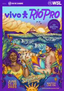 wsl revela pôster produzido por artista brasileiro para o vivo rio pro 2025