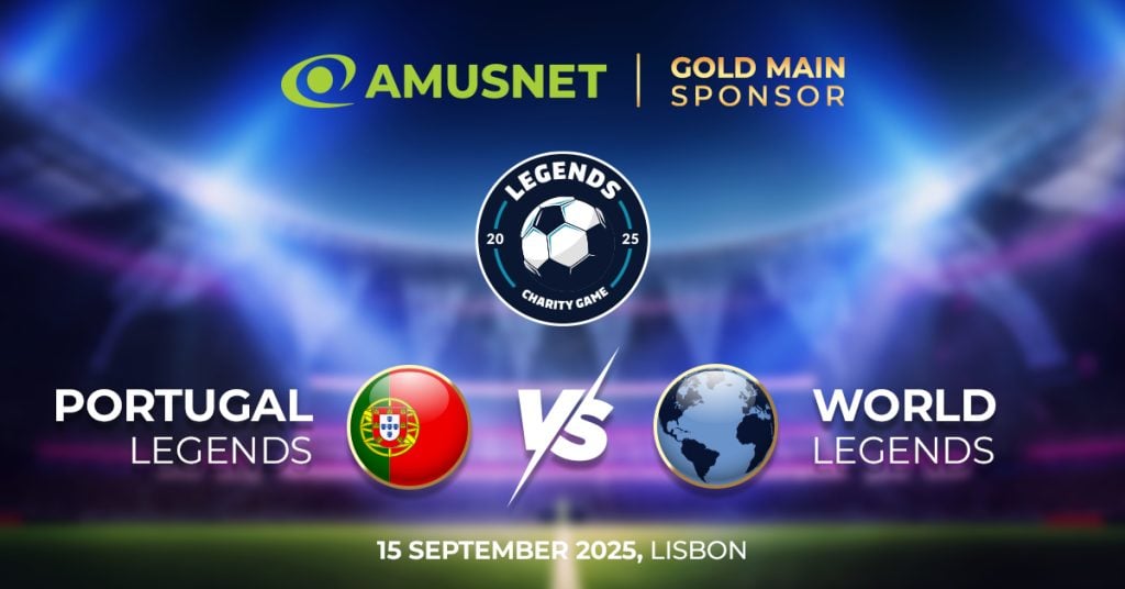 amusnet apresenta se como gold sponsor do legends charity game
