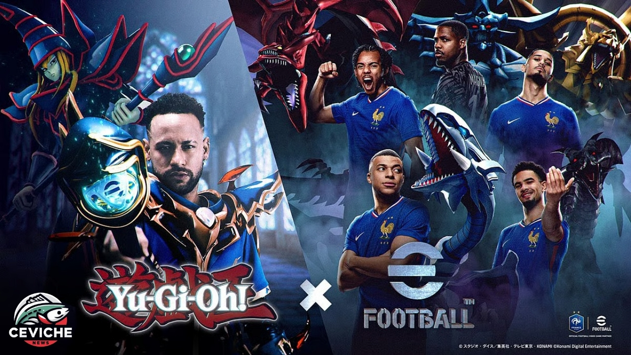 neymar jr. se convierte en el mago oscuro en el crossover de yu gi oh! y efootball