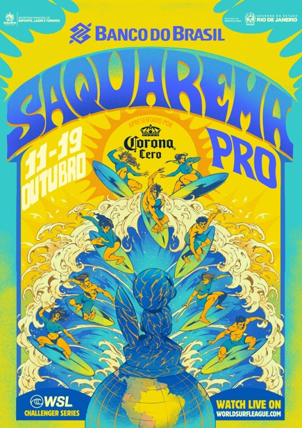 wsl divulga pôster do banco do brasil saquarema pro apresentado por corona cero