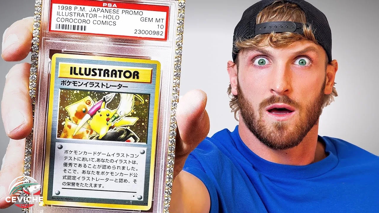 logan paul adelanta la subasta histórica de la carta pokémon valuada en 5 millones de dolares