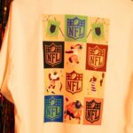 nfl une super bowl e carnaval em coleção de vestuário