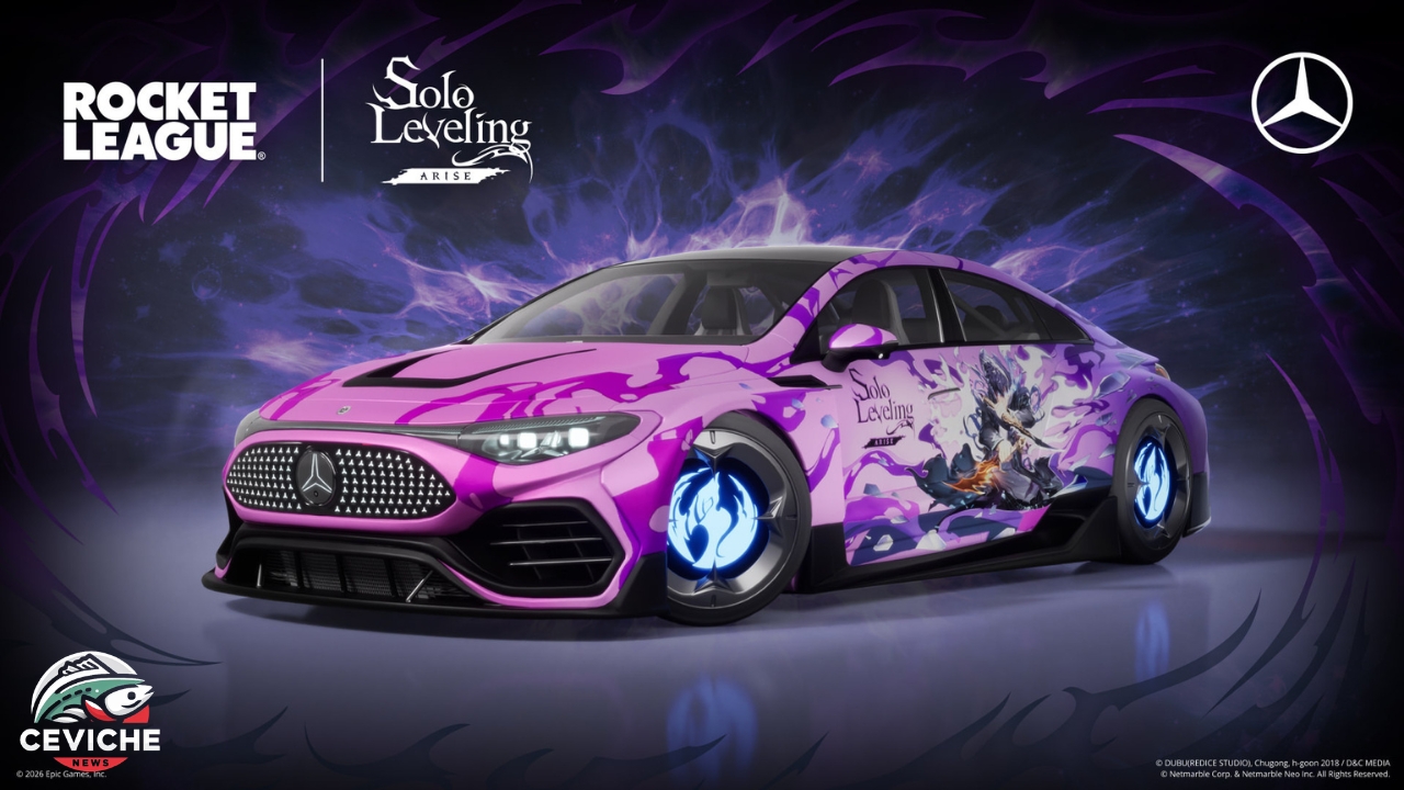 llega el bundle de solo leveling a rocket league con el mercedes benz cla y hitbox dominus
