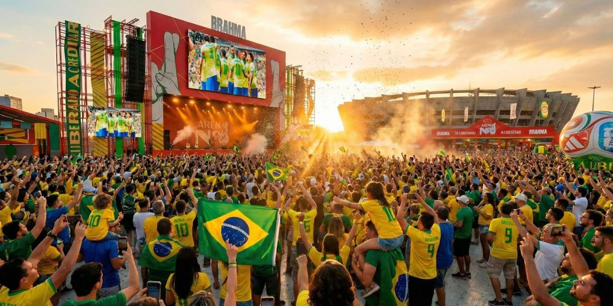 ambev lança arena nº1 para copa 2026 com objetivo de receber 600 mil pessoas em cinco capitais