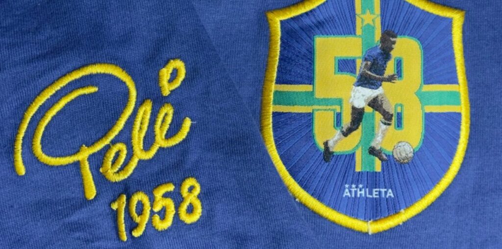 em ano de copa do mundo, athleta lança camisas retrôs de pelé