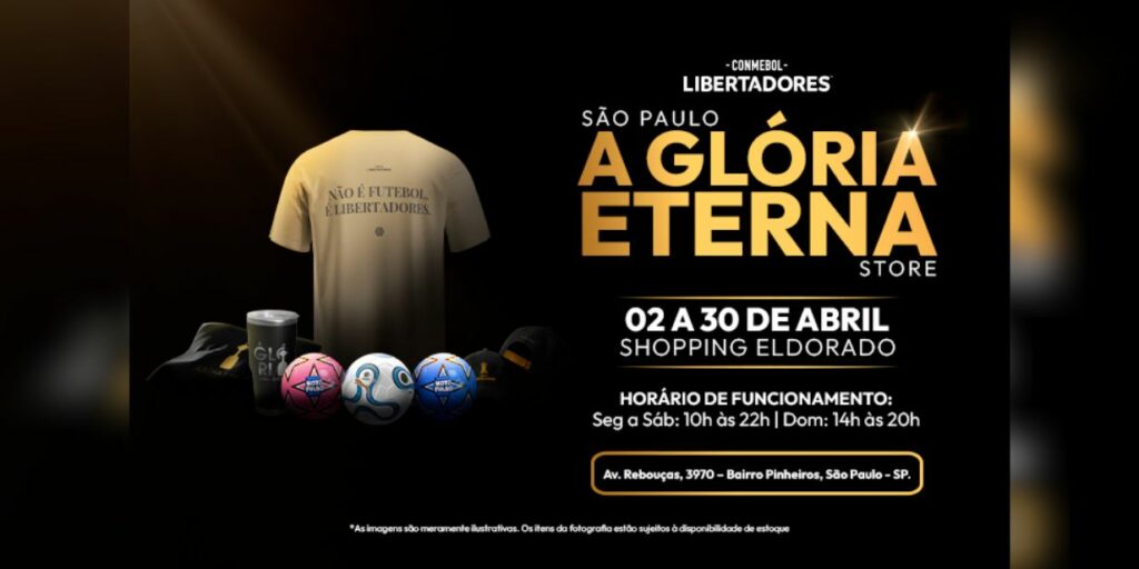conmebol inaugura primeira loja temática da libertadores em são paulo (sp)