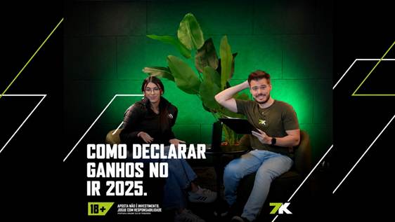 7k divulga vídeo educativo para orientar apostadores sobre declaração de imposto de renda