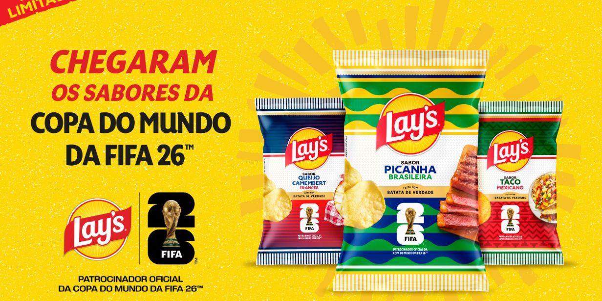 lay’s divulga linha com três novos sabores para copa do mundo de 2026