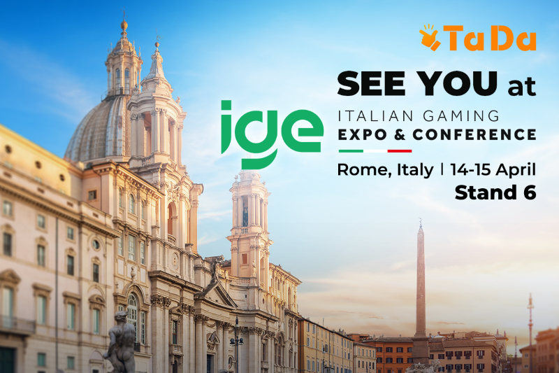 tada gaming patrocina e participa da italian gaming expo and conference, em roma