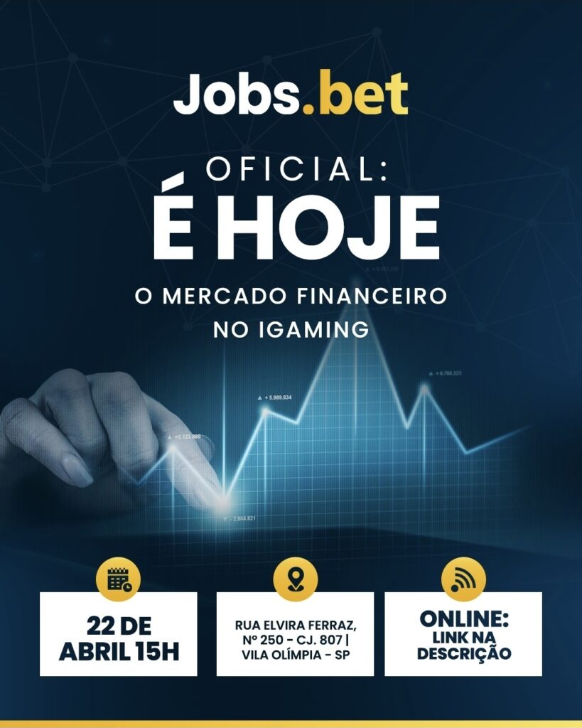palestra da jobs.bet aborda mercado financeiro no setor de bets nesta quarta feira