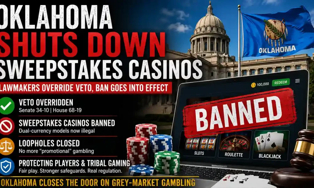 oklahoma crushes sweepstakes casino loophole after veto override