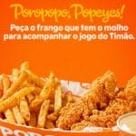 corinthians chega a acordo com popeyes e integra campanha de descontos a aplicativo